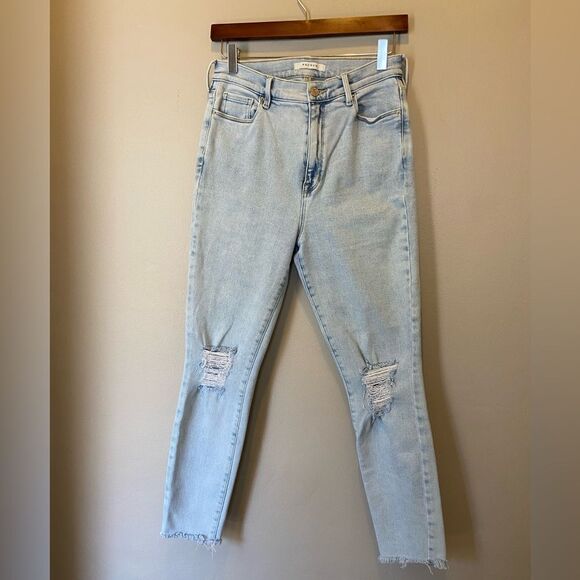 PACSUN NWOT Super Hi-Rise Jegging light wash raw hem jeans 28 - Picture 1 of 9
